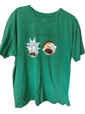 Rick and Morty Tee Men's XXL Kelly Green Graphic Short Sleeve Jack of All Trades